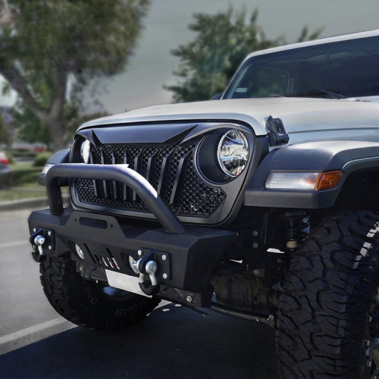 usa only diamondback series black grille for 2018-later jeep wrangler jl and jeep gladiator jt