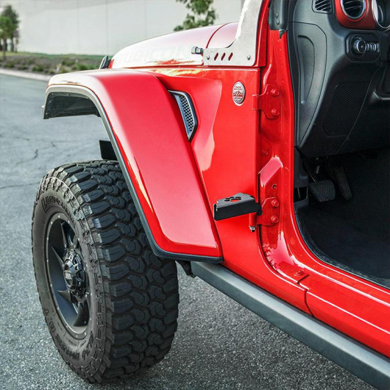 front foot pegs with paw print for 2018+ jeep wrangler jl