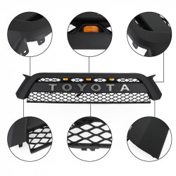 abs grill with cover & led raptor lights combo for 2010-2013 toyota 4runner