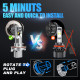 h13/9008 led headlight bulbs 6500k white super bright