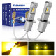 h3 led fog light bulbs 3000k yellow with bright csp chips