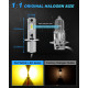 h3 led fog light bulbs 3000k yellow with bright csp chips