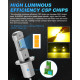 h3 led fog light bulbs 3000k yellow with bright csp chips