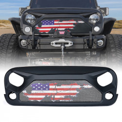 usa only replacement grill with steel mesh for 2007-2018 jeep wrangler jk