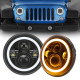 7 inch 80w jeep halo headlights with drl for 1997-later jeep wrangler