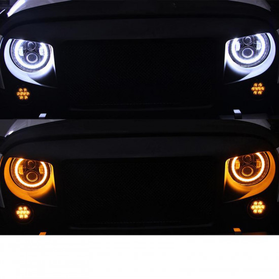 7 inch 80w jeep halo headlights with drl for 1997-later jeep wrangler