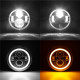 7 inch 80w jeep halo headlights with drl for 1997-later jeep wrangler