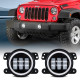 jeep jk 7" halo headlights, 4" halo fog lamps, front turn signals, fender turn signals & tail lights