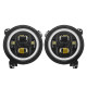 jl mega bundle - 9 inch led halo headlights with turn signals, fogs, tail lights, brake lights for jeep wrangler jl