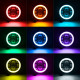 jl mega bundle - 9 inch led rgb halo headlights, rgb fogs, tail lights, brake lights for jeep wrangler jl