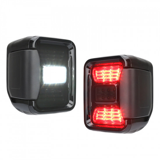 jt mega bundle - 9" led halo headlights with turn signals, fogs, tail lights for jeep gladiator jt