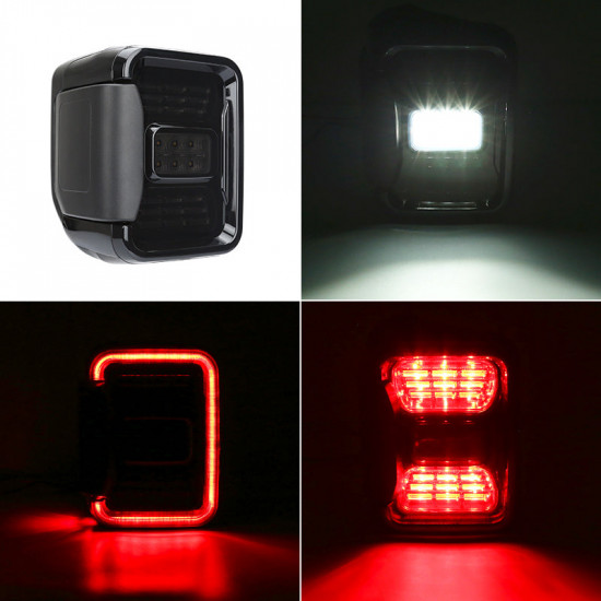 jt mega bundle - 9" led rgb halo headlights, rgb fogs, tail lights for jeep gladiator jt