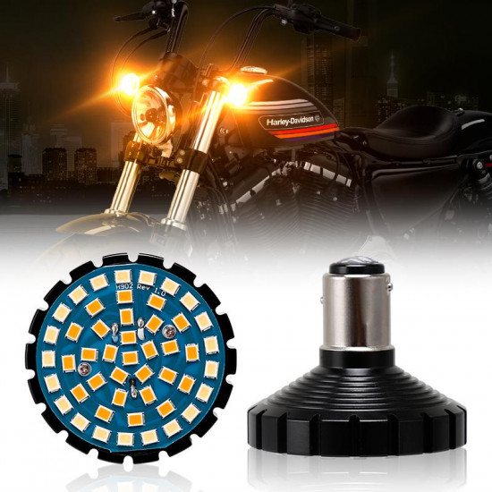 led turn signals & running light with dual contact 1157 insert kit for motorcycles