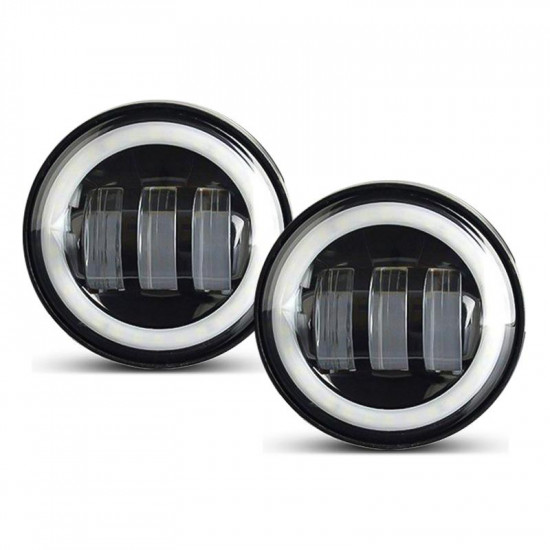 4.5 inch round led fog lights with halo drl