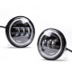 4.5 inch round led fog lights with halo drl