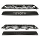 matte black front grill & led 4Runner raptor lights combo for 2014-later toyota 4runner