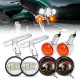 motorcycle 4.5'' led fog lamp + housing cover + mounting brackets + led turn signal lights for harley davidson