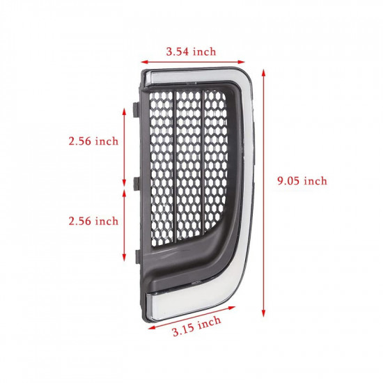 motorcycle fairing lower grills with turn signal lights & running lights for 2014-later harley davidson