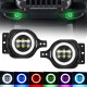 newest 4" led rgb halo fog light for for 2018+ jeep wrangler jl and gladiator jt