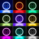 newest 7" led headlights with rgb halo angel eye app or remote control for motorcycle