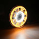 newest 7'' round led headlights with dual halo drl turn signal for motorcycle