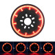 smoked 14" cyclone series 3rd spare tire led brake light for 07-18 jeep wrangler jk