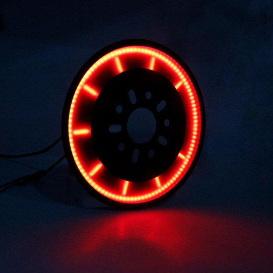 smoked 14" cyclone series 3rd spare tire led brake light for 07-18 jeep wrangler jk