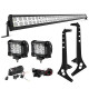 prevail series 52" light bar & 2 pods & all brackets for 2018-later jeep wrangler jl jlu