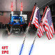 raven series 5ft led smoked whip light with u.s. flag lights pole