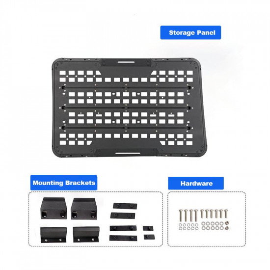 rear window storage molle panel for 2018-later jeep wrangler jl