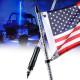 5ft single 7 color led flag pole safety antenna whip lights