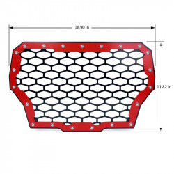 usa only red steel mesh grille for 2017 polaris rzr turbo models