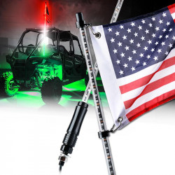 5ft single 7 color led flag light pole safety antenna whip lights