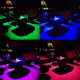 8 pcs rgb led rock lights wireless bluetooth music flashing multi color