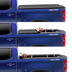 roxmad 6ft soft roll up tonneau cover truck bed cover for toyota tacoma