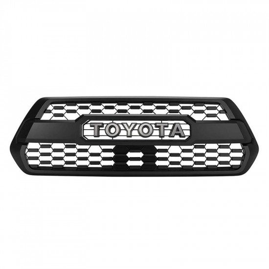 roxmad black grill with grey letter for 2016-later toyota tacoma