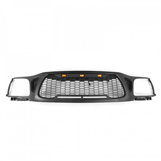 honeycomb front grill with 3 led lights for 2001-2004 toyota tacoma