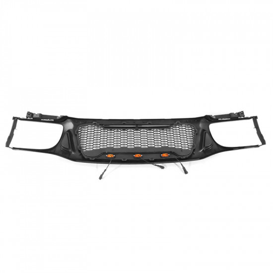 honeycomb front grill with 3 led lights for 2001-2004 toyota tacoma