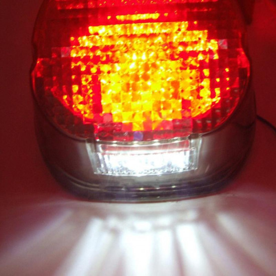 smoke lens led tail light with license plate lamp