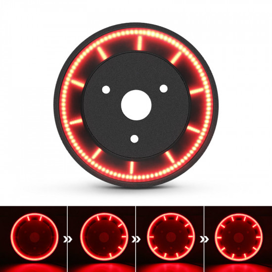 smoked 12" sequential spare tire led brake light for 2021-2023 ford bronco