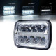 square led headlight 7x6 5x7 chrome reflector sealed beam replacement