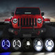 9" round dark bat series cree led headlights with drl for 2018+ jeep wrangler jl & gladiator jt