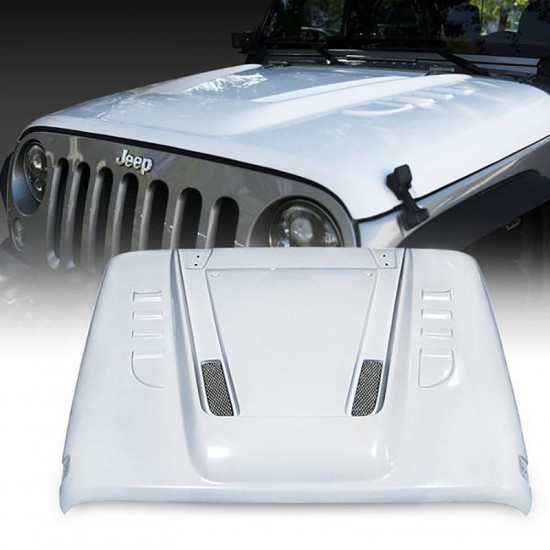 usa only transformer series fiber glass hood for 07-18 jeep wrangler