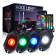 trophy series rgb + pure white led rock lights with bluetooth and remote control