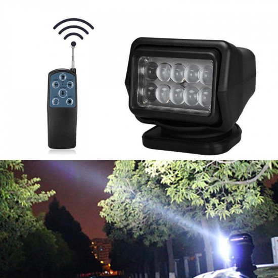 ultra power 50w 360º led remote controlled spotlight search light for suv boat and truck