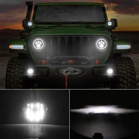 upgraded led fog light compatible assembly kit for 2018+ jeep wrangler jl and jeep gladiator jt