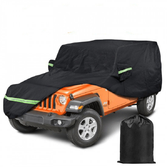 full car cover for jeep wrangler jk jl yj tj cj 2 door & 4 door