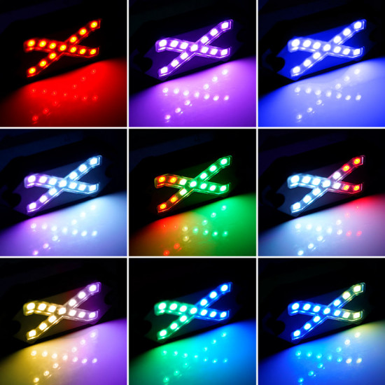 x style 8 pcs bluetooth rgb led rock lights for 1995-later toyota tacoma